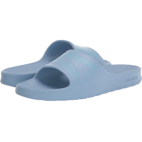 Lacoste Men's Croco Slide Sandal Light Blue size 12 - Picture 9 of 10